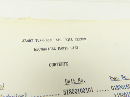 Mazak Slant Turn-40N ATC CNC Machine Mechanical Parts List Diagram ATC Magazine