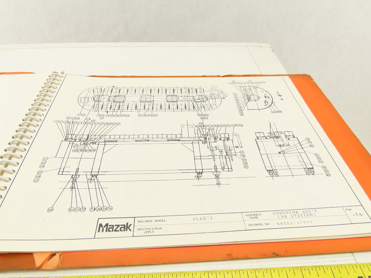 Mazak Flex 3 Mechanical Parts List Manual Hand S Assembly 15 Station Conveyor