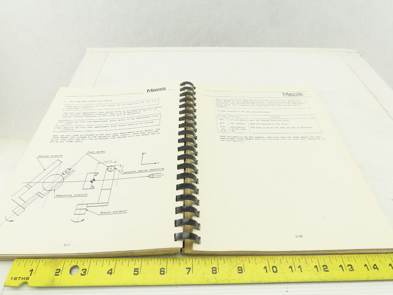 Mazak Slant Turn 40N ATC M/C Back-up Tool Replacement Function Operators Manual