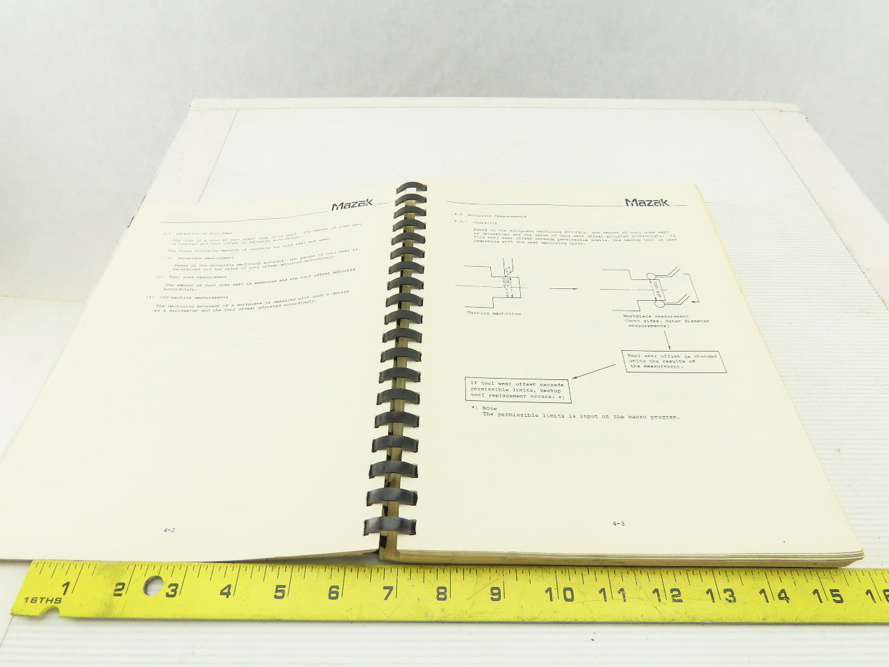 Mazak Slant Turn 40N ATC M/C Back-up Tool Replacement Function Operators Manual