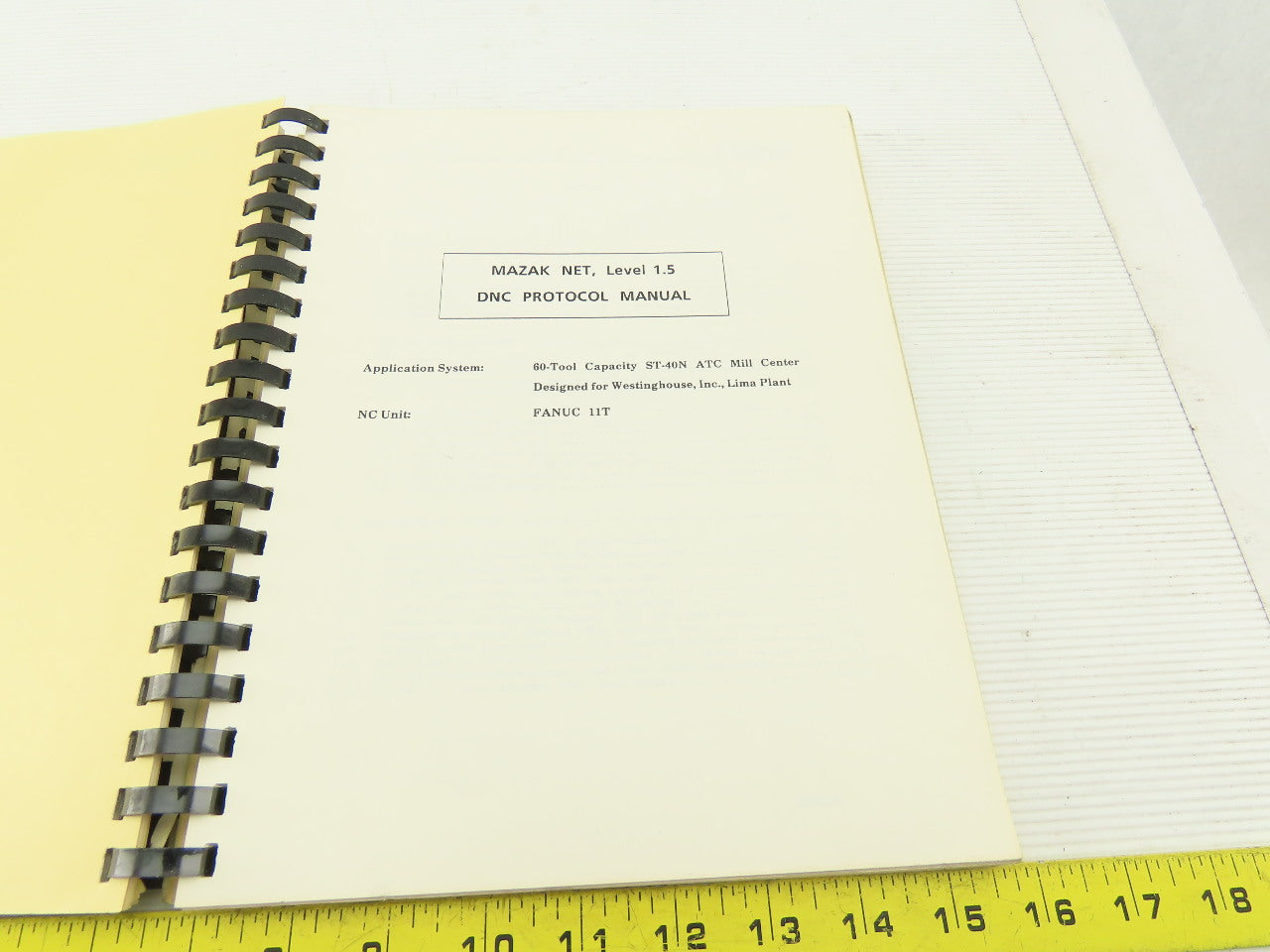 Mazak Slant Turn 40N ATC M/C Back-up Tool Replacement Function Operators Manual