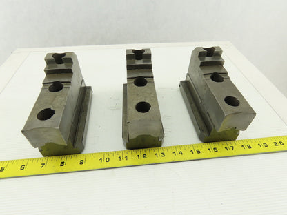 Daco W89042LFM Square Serrated Chuck Top Jaw Tongue & Groove Master Set Of 3
