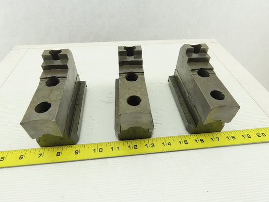 Daco W89042LFM Square Serrated Chuck Top Jaw Tongue & Groove Master Set Of 3