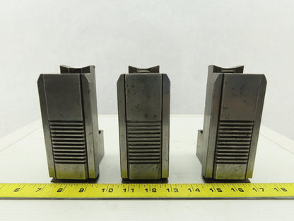 Square Serrated Chuck Hard Master Jaw W/ Top Jaw Set of 3