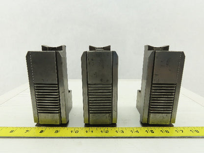Square Serrated Chuck Hard Master Jaw W/ Top Jaw Set of 3