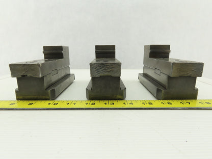 Square Serrated Chuck Hard Master Jaw W/ Top Jaw Set of 3