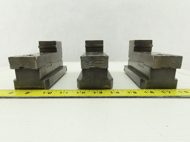 Square Serrated Chuck Hard Master Jaw W/ Top Jaw Set of 3