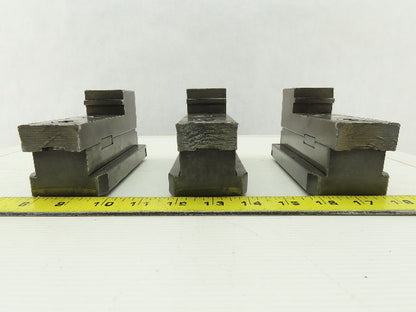 Square Serrated Chuck Hard Master Jaw W/ Top Jaw Set of 3
