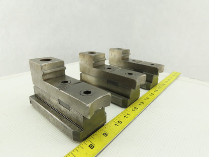 Square Serrated Chuck Hard Master Jaw W/ Top Jaw Set of 3
