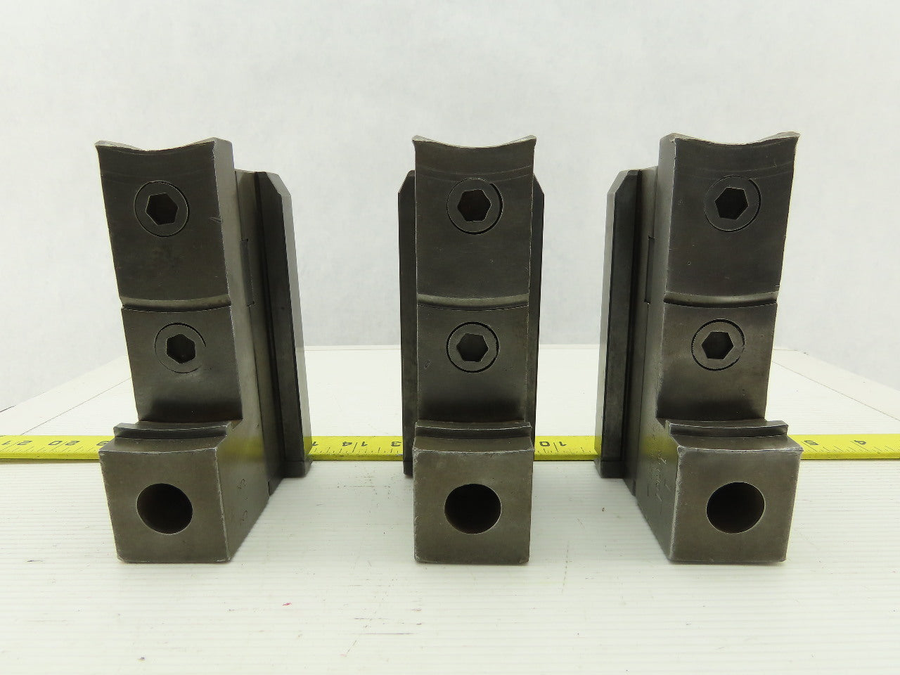 Square Serrated Chuck Hard Master Jaw W/ Top Jaw Set of 3