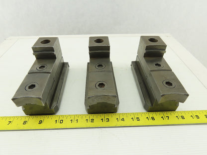 Square Serrated Chuck Hard Master Jaw W/ Top Jaw Set of 3