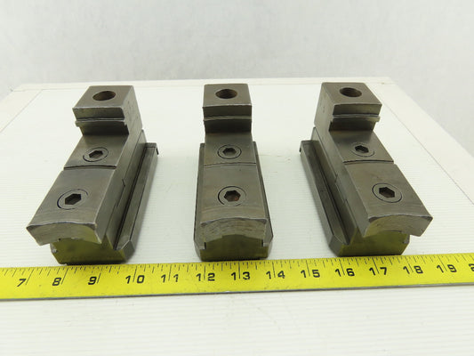 Square Serrated Chuck Hard Master Jaw W/ Top Jaw Set of 3