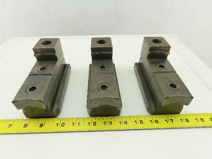 Square Serrated Chuck Hard Master Jaw W/ Top Jaw Set of 3