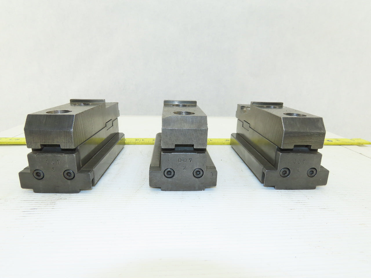 Square Serrated Chuck Hard Master Jaw W/ Top Jaw Set of 3