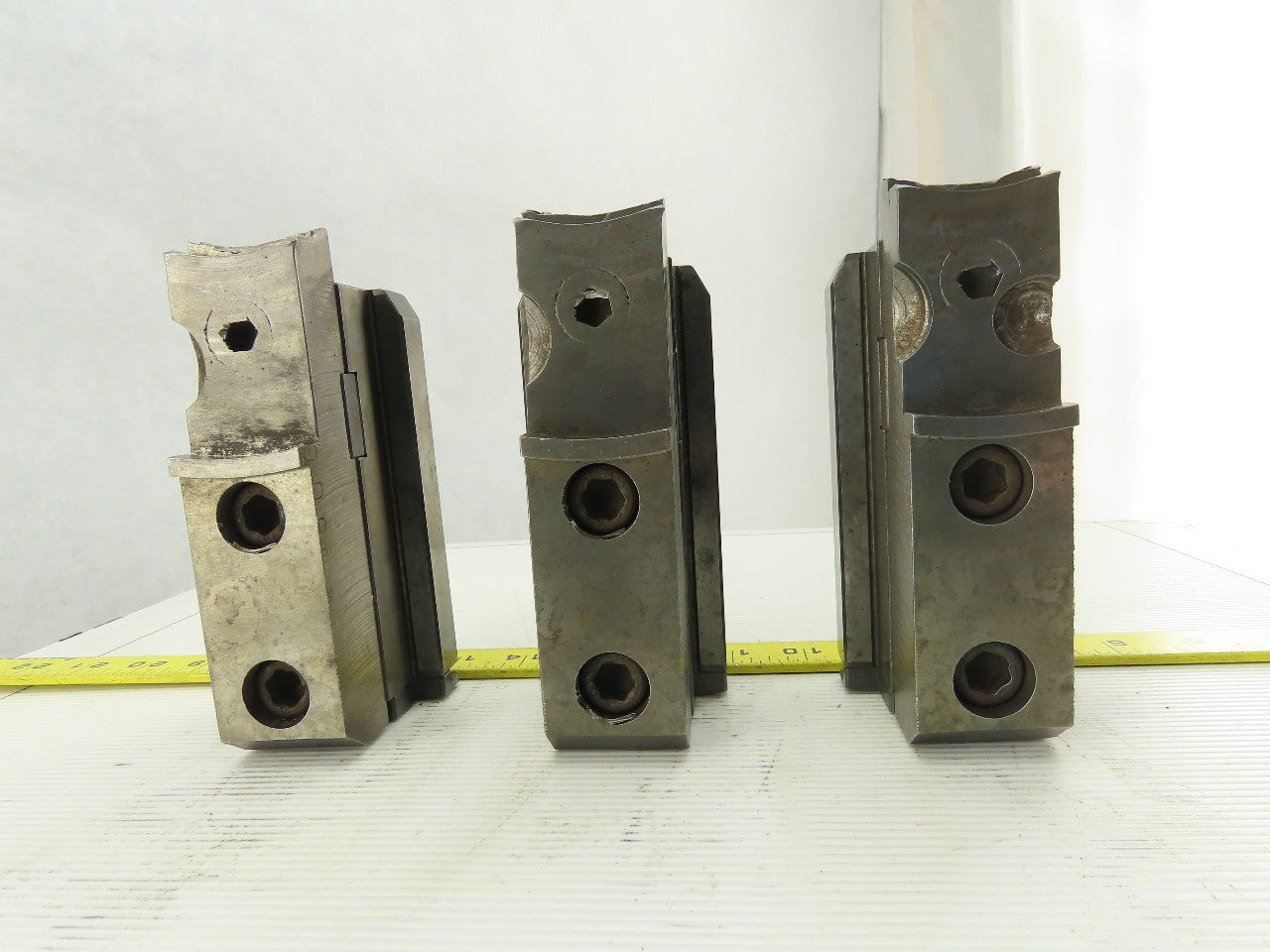 Square Serrated Chuck Hard Master Jaw W/ Top Jaw Set of 3