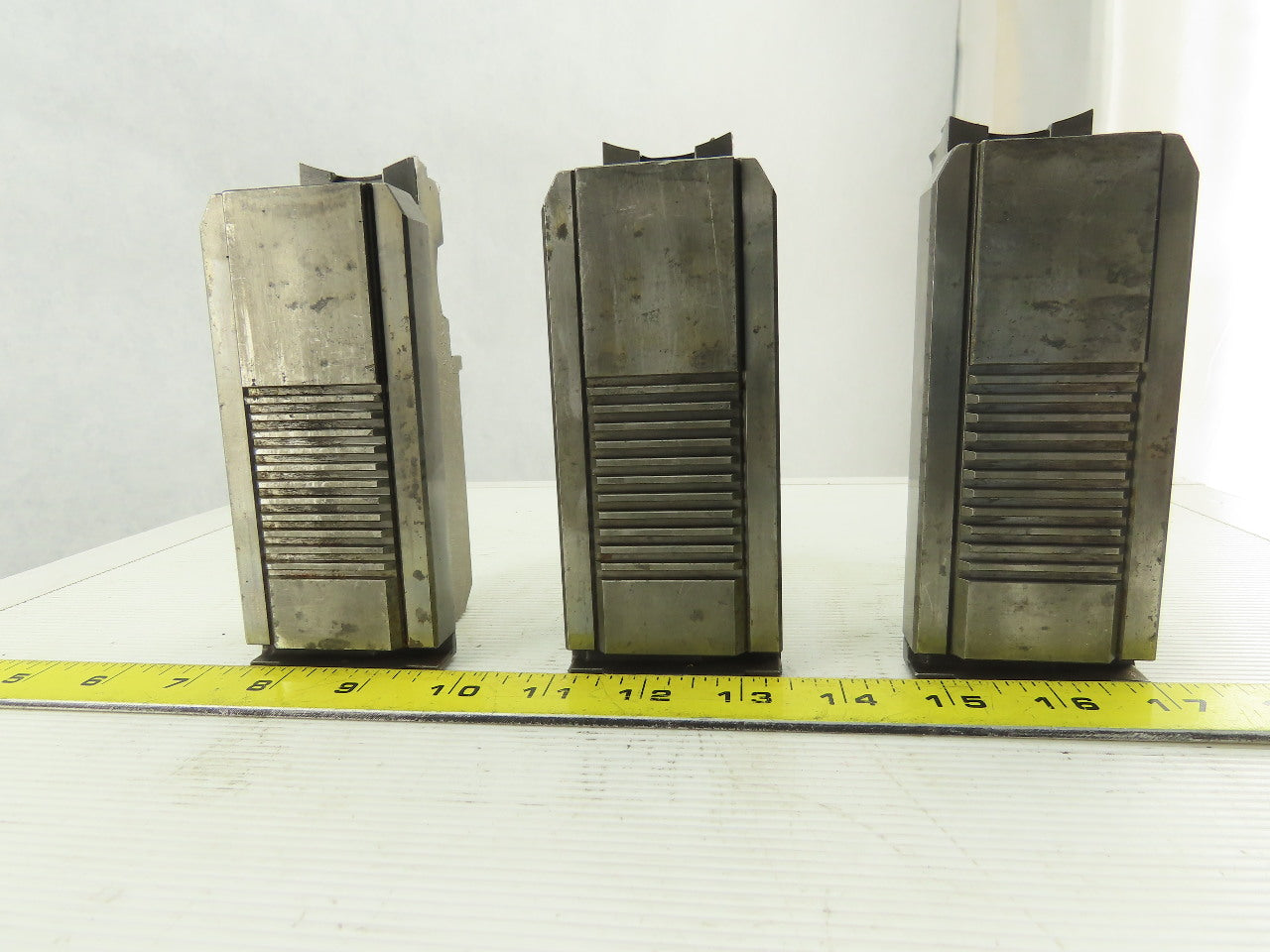 Square Serrated Chuck Hard Master Jaw W/ Top Jaw Set of 3