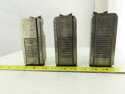 Square Serrated Chuck Hard Master Jaw W/ Top Jaw Set of 3