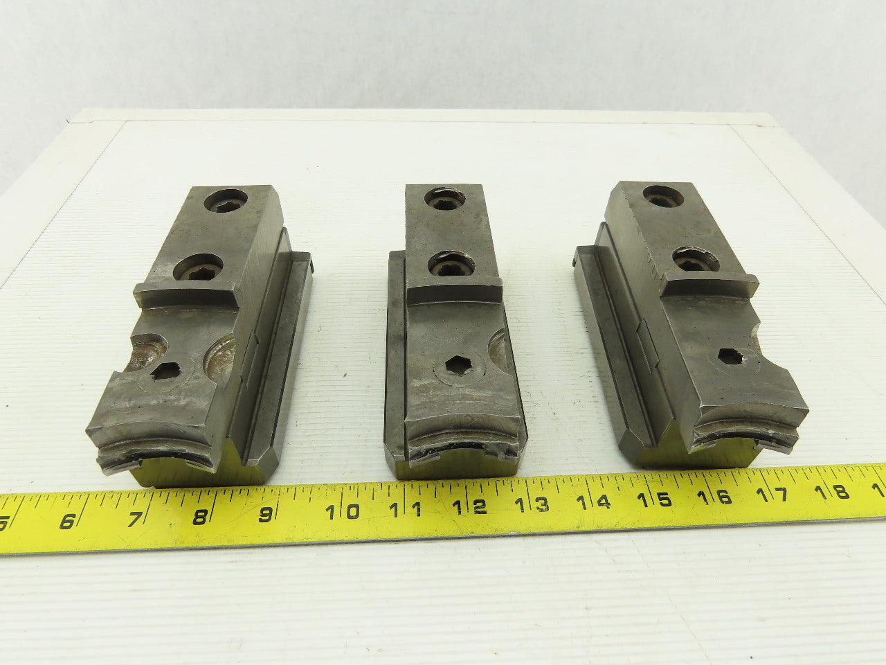 Square Serrated Chuck Hard Master Jaw W/ Top Jaw Set of 3