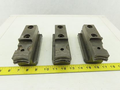 Square Serrated Chuck Hard Master Jaw W/ Top Jaw Set of 3
