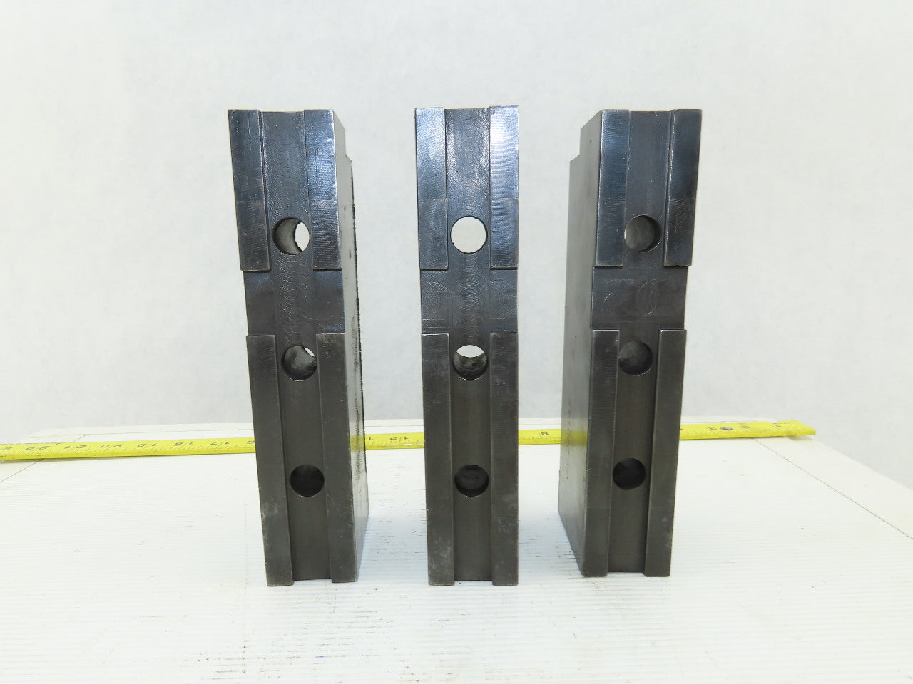 W890434 LFM 16mm Groove Width x 25mm Key Lathe Chuck Top Jaw 190mm OAL Set Of 3