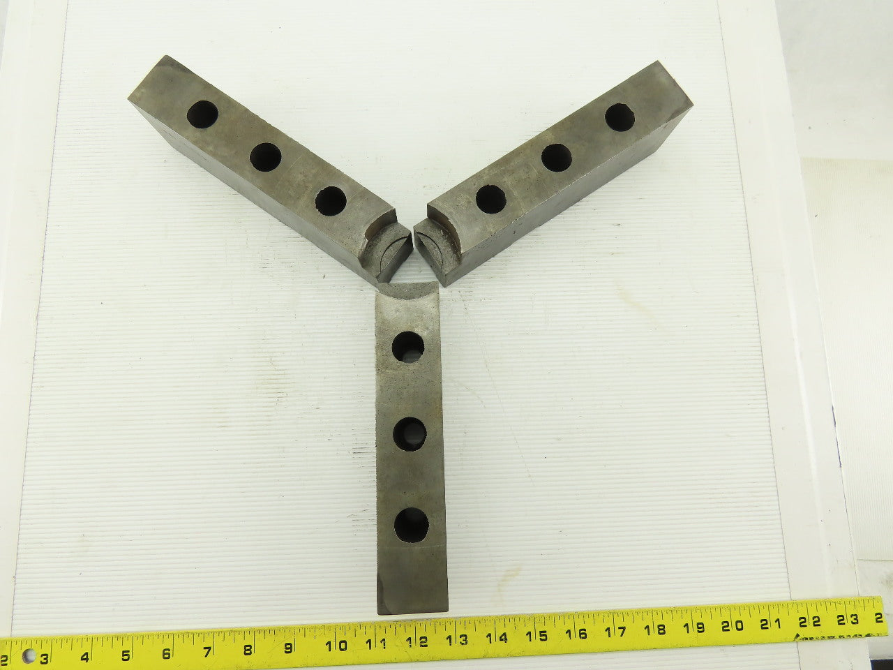 W890434 LFM 16mm Groove Width x 25mm Key Lathe Chuck Top Jaw 190mm OAL Set Of 3