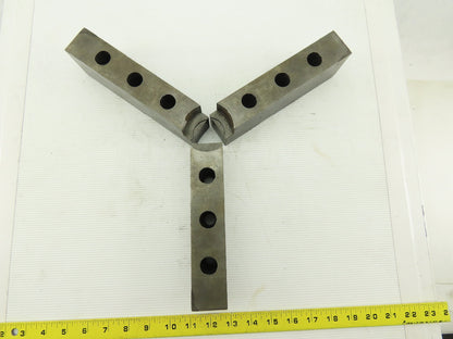 W890434 LFM 16mm Groove Width x 25mm Key Lathe Chuck Top Jaw 190mm OAL Set Of 3