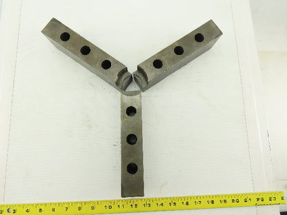 W890434 LFM 16mm Groove Width x 25mm Key Lathe Chuck Top Jaw 190mm OAL Set Of 3