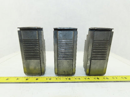Square Serrated Chuck Hard Master Jaw W/ Top Jaw See Info Set of 3