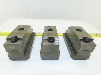 Square Serrated Chuck Hard Master Jaw W/ Top Jaw See Info Set of 3