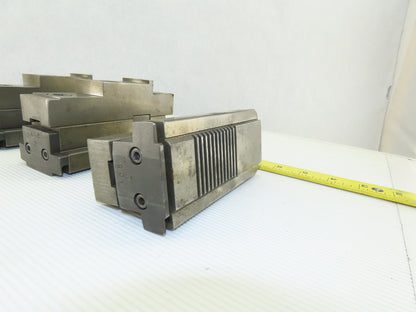 Square Serrated Chuck Hard Master Jaw W/ Top Jaw See Info Set of 3