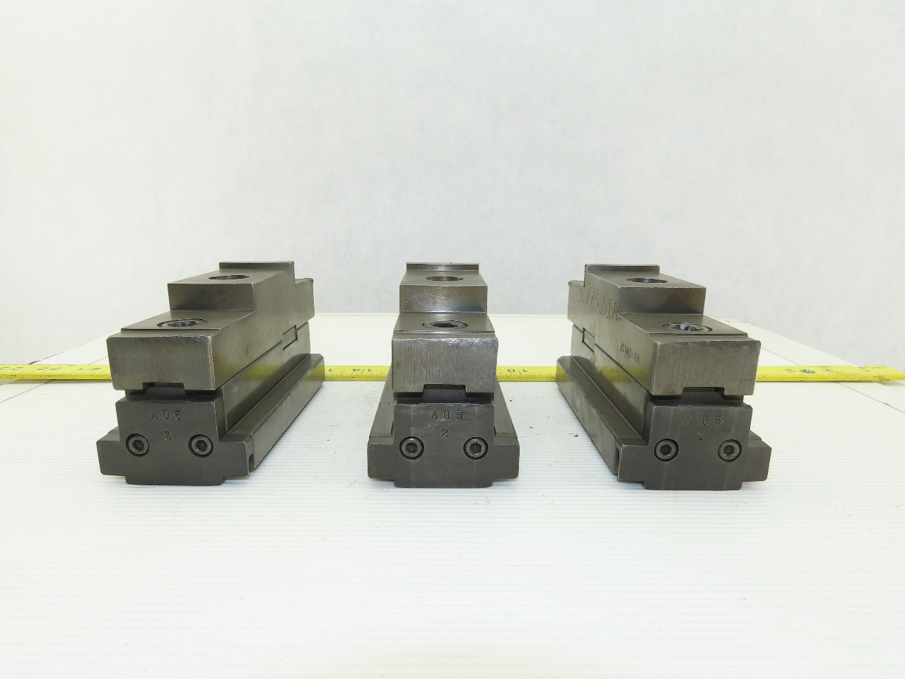 Square Serrated Chuck Hard Master Jaw W/ Top Jaw See Info Set of 3