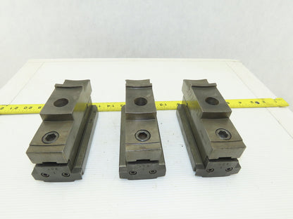 Square Serrated Chuck Hard Master Jaw W/ Top Jaw See Info Set of 3