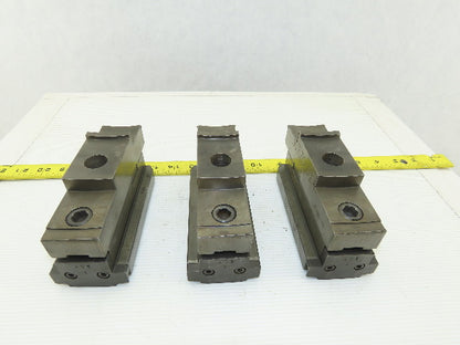 Square Serrated Chuck Hard Master Jaw W/ Top Jaw See Info Set of 3