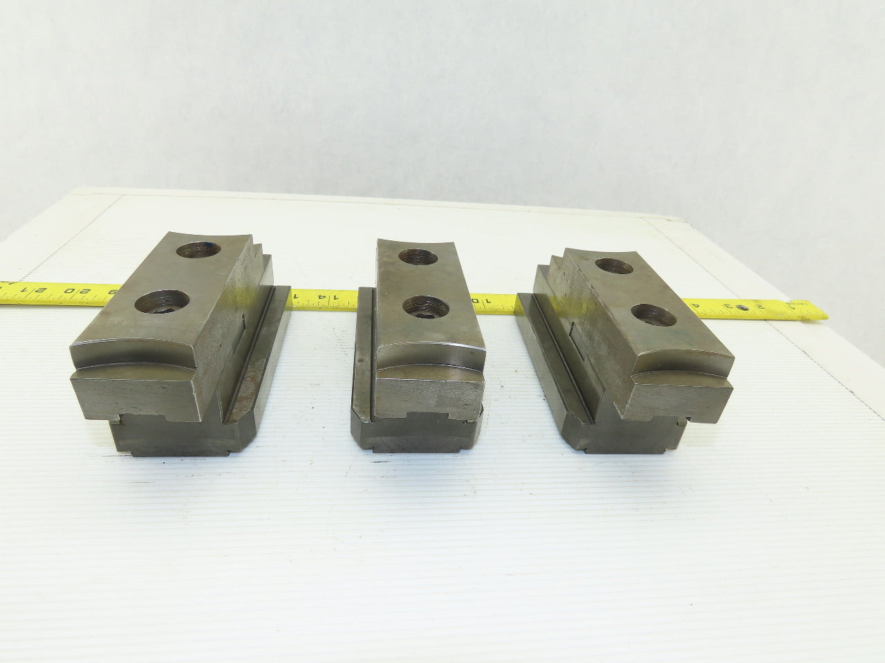 Square Serrated Chuck Hard Master Jaw W/ Top Jaw See Info Set of 3
