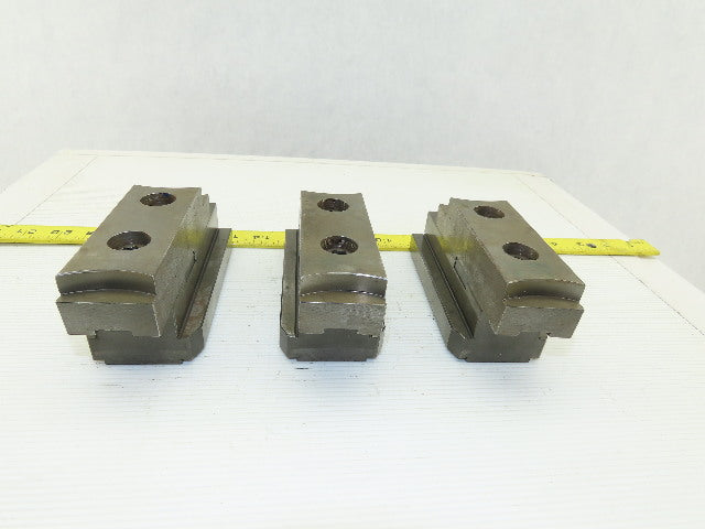 Square Serrated Chuck Hard Master Jaw W/ Top Jaw See Info Set of 3