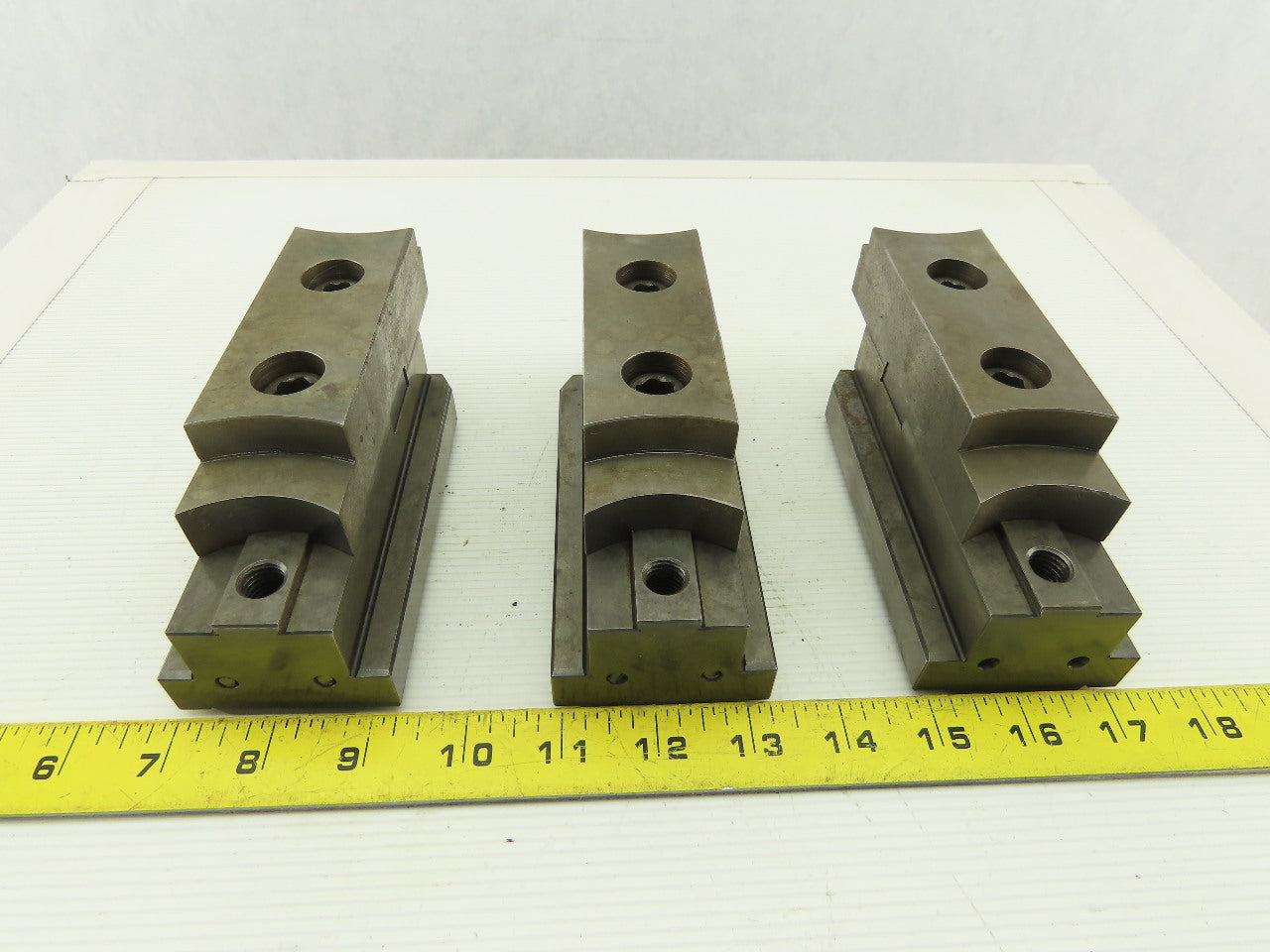 Square Serrated Chuck Hard Master Jaw W/ Top Jaw See Info Set of 3
