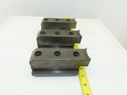 Square Serrated Chuck Hard Master Jaw W/ Top Jaw See Info Set of 3