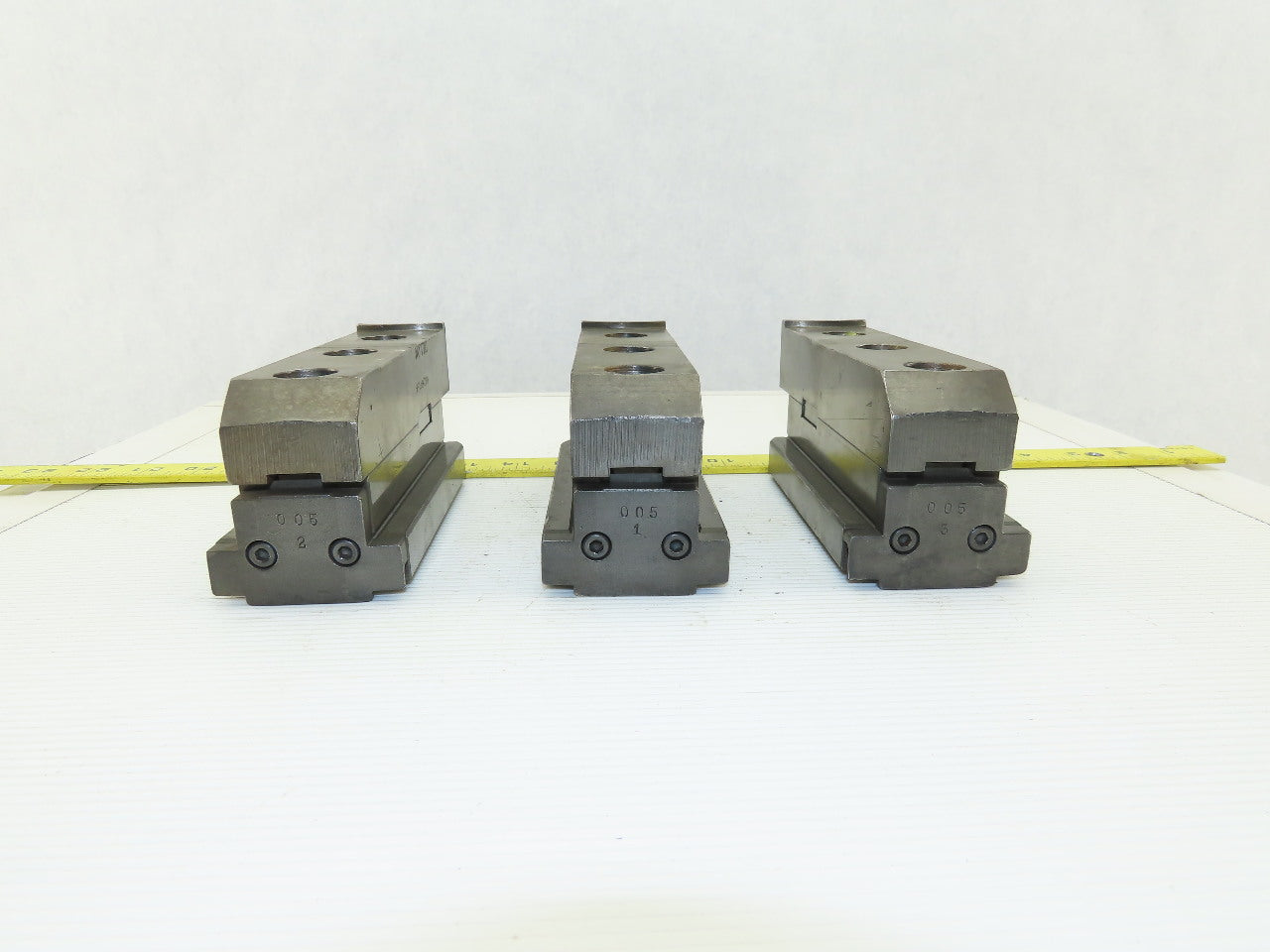 Square Serrated Chuck Hard Master Jaw W/ Top Jaw See Info Set of 3