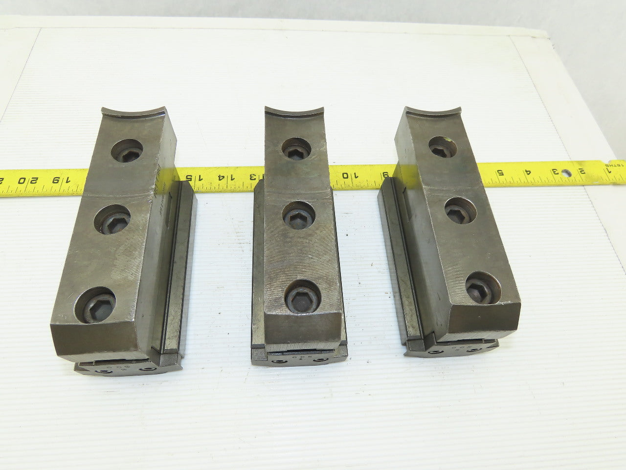 Square Serrated Chuck Hard Master Jaw W/ Top Jaw See Info Set of 3