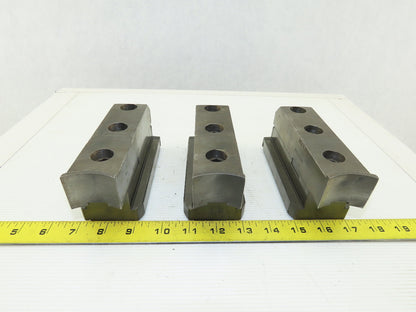 Square Serrated Chuck Hard Master Jaw W/ Top Jaw See Info Set of 3