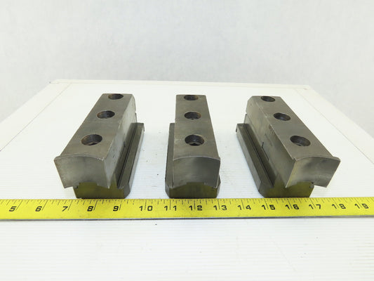 Square Serrated Chuck Hard Master Jaw W/ Top Jaw See Info Set of 3