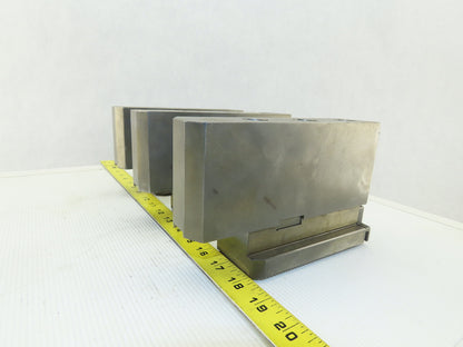 Square Serrated Chuck Hard Master Jaw W/ Top Jaw See Info Set of 3