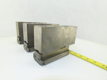 Square Serrated Chuck Hard Master Jaw W/ Top Jaw See Info Set of 3