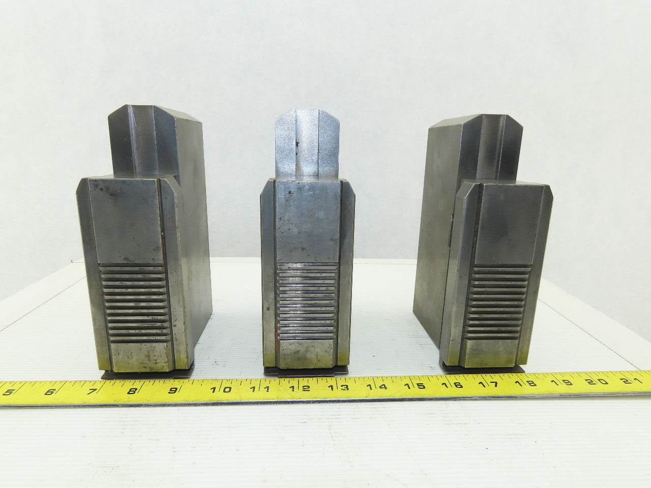 Square Serrated Chuck Hard Master Jaw W/ Top Jaw See Info Set of 3