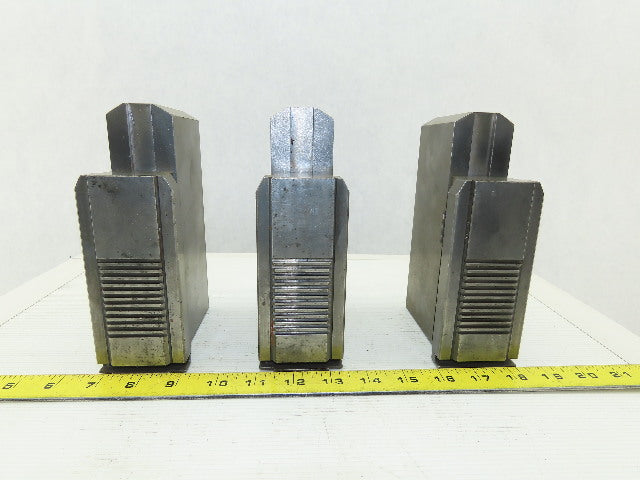 Square Serrated Chuck Hard Master Jaw W/ Top Jaw See Info Set of 3