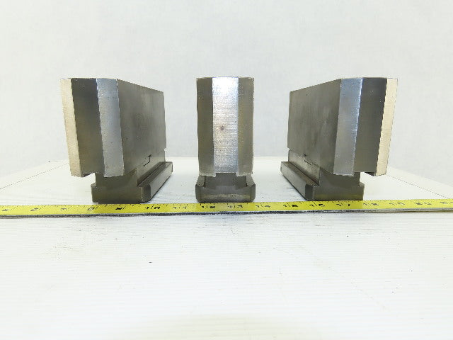 Square Serrated Chuck Hard Master Jaw W/ Top Jaw See Info Set of 3