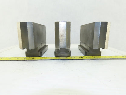 Square Serrated Chuck Hard Master Jaw W/ Top Jaw See Info Set of 3