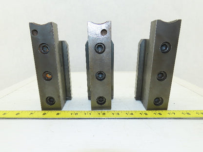 Square Serrated Chuck Hard Master Jaw W/ Top Jaw See Info Set of 3