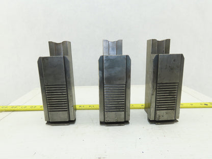 Square Serrated Chuck Hard Master Jaw W/ Top Jaw See Info Set of 3