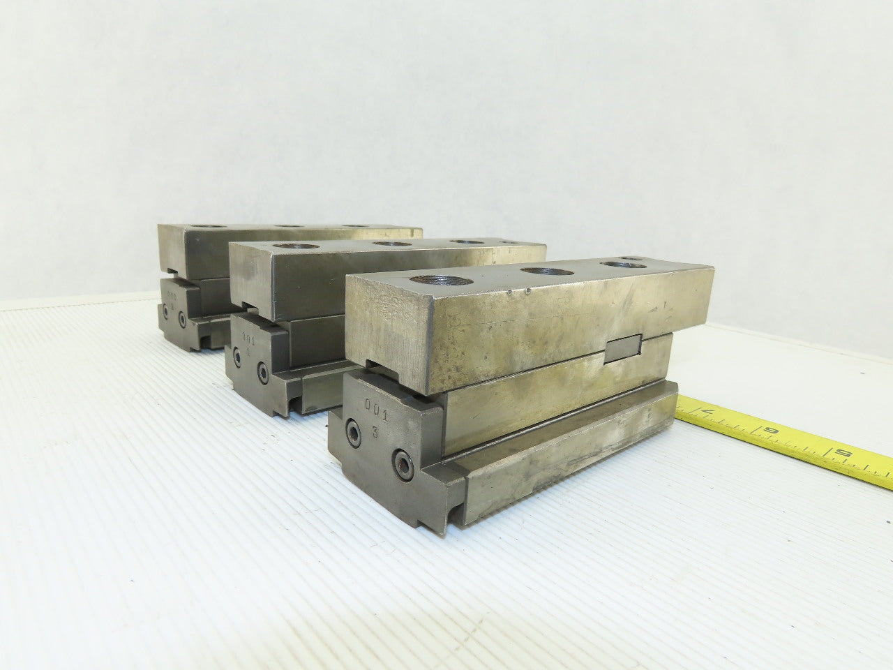 Square Serrated Chuck Hard Master Jaw W/ Top Jaw See Info Set of 3